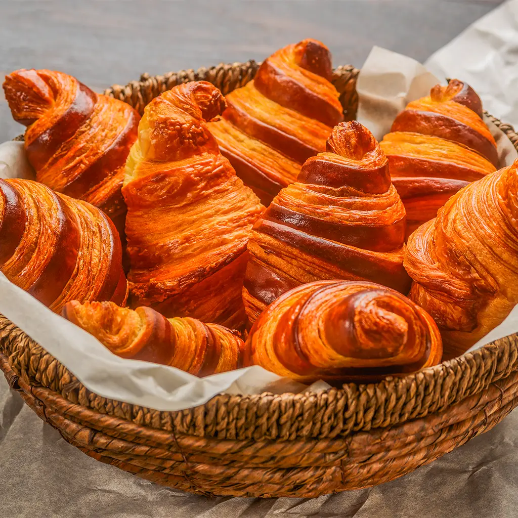 bread and pastries for breakfast